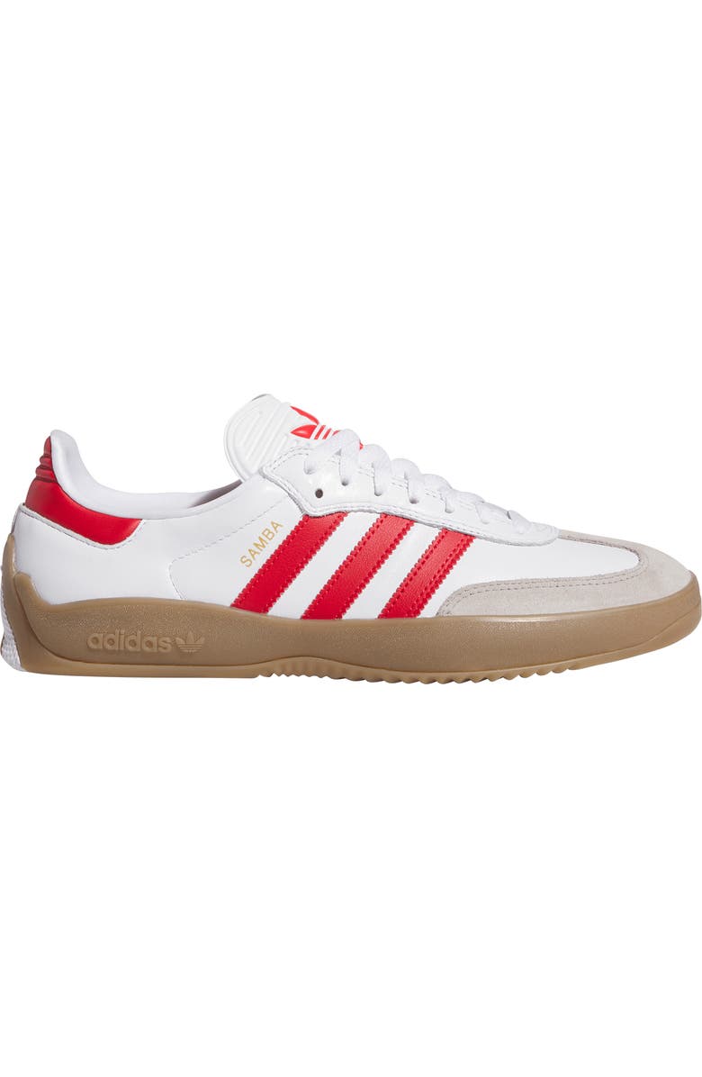 adidas Puig Samba Skateboard Sneaker, Alternate, color, White/Red/ Gum