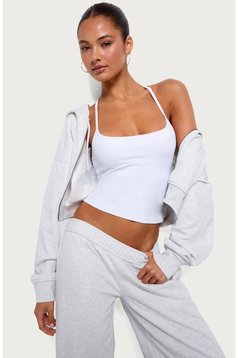 Dafni Scoop Neck Racerback Tank, Alternate, color, WHITE