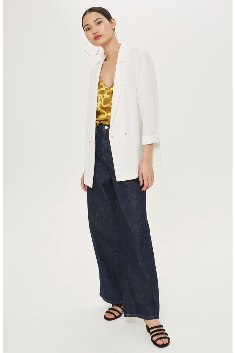 Ava Double Breasted Jacket, Alternate, color, BLUSH