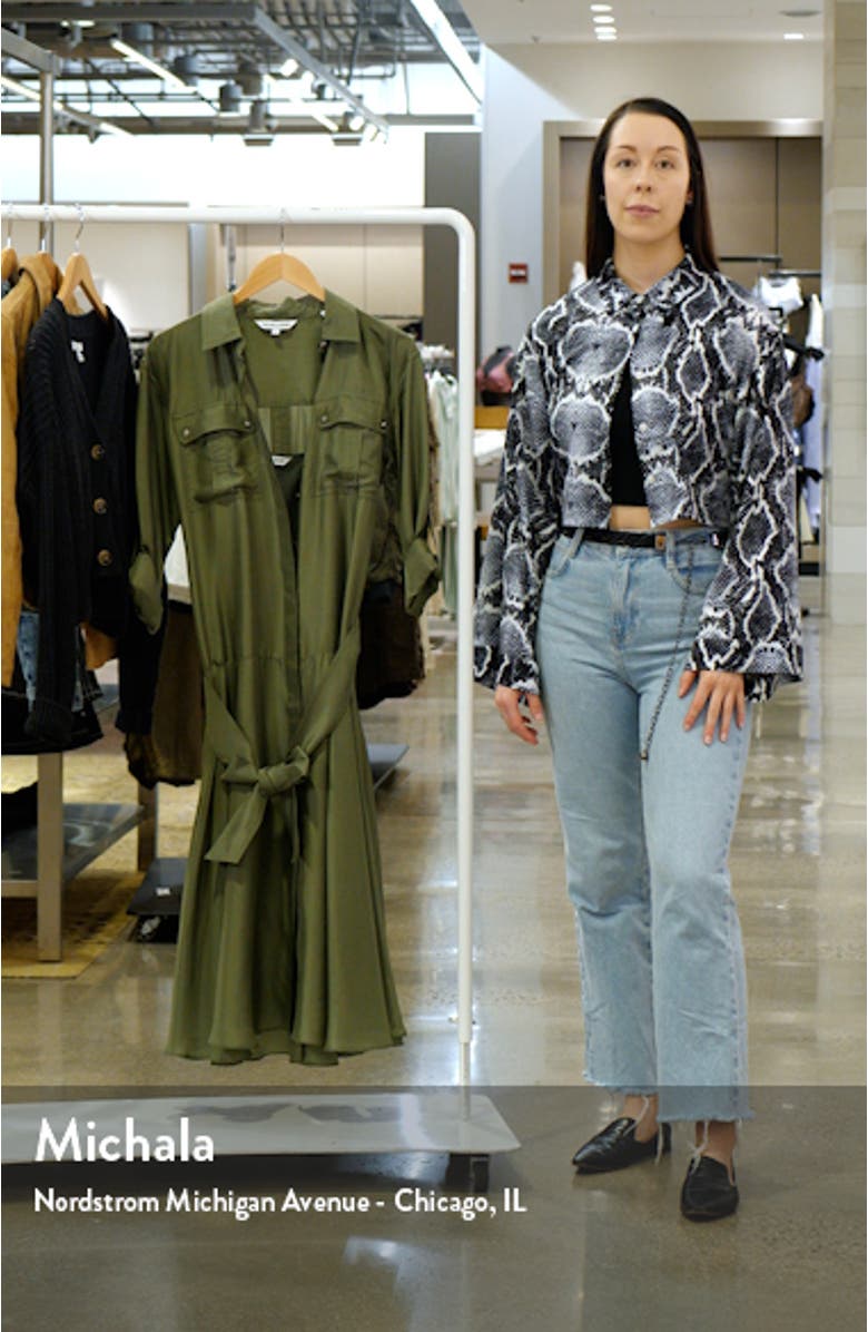 Camille Tie Waist Long Sleeve Silk Midi Dress, sales video thumbnail