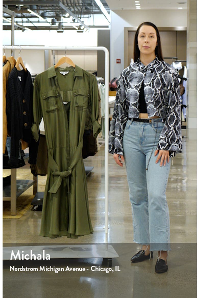 Camille Tie Waist Long Sleeve Silk Midi Dress video
