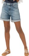 Silver Jeans Co. Be Easy High Waist Mid Thigh Denim Shorts