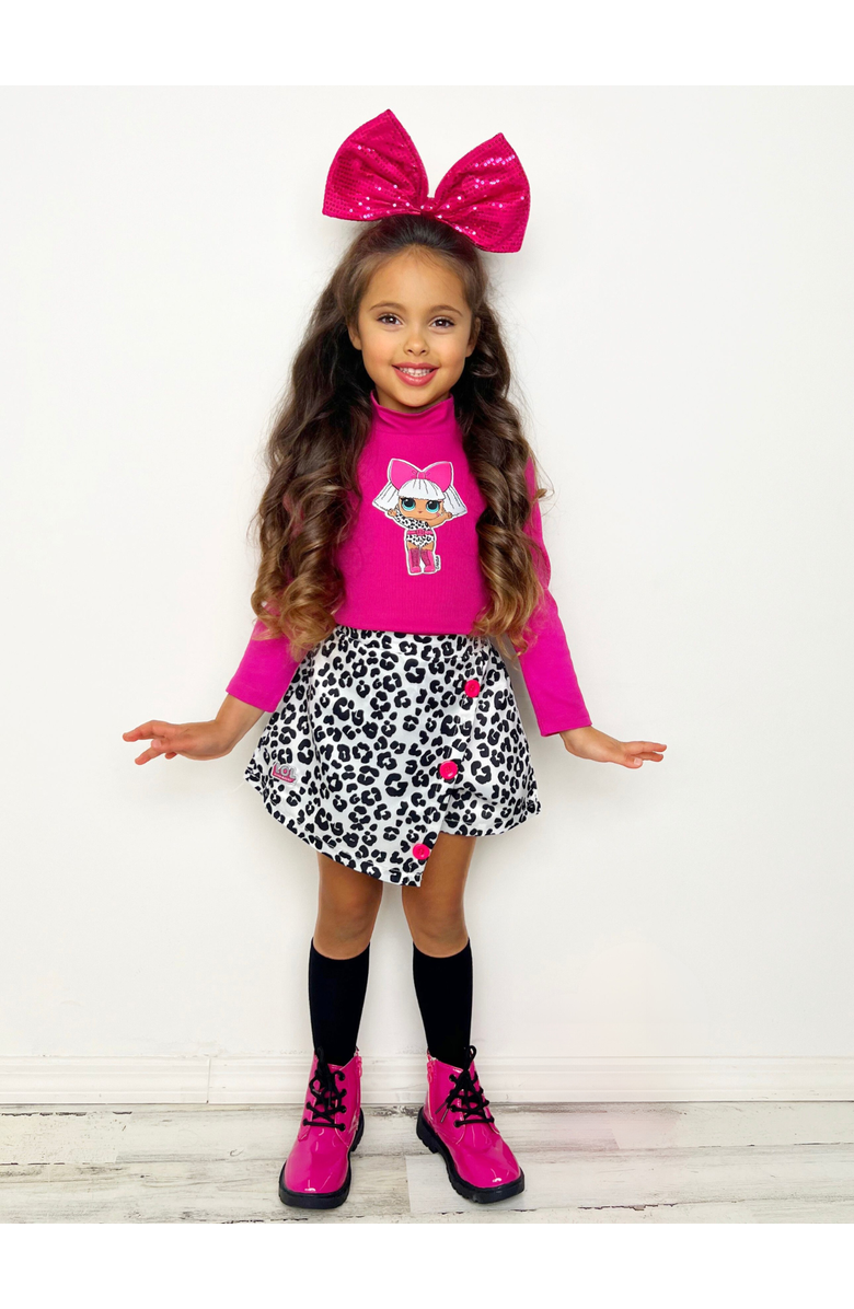 Mia Belle Girls Girls L.O.L. SURPRISE! Diva Skort Set, Alternate, color, Fuchsia