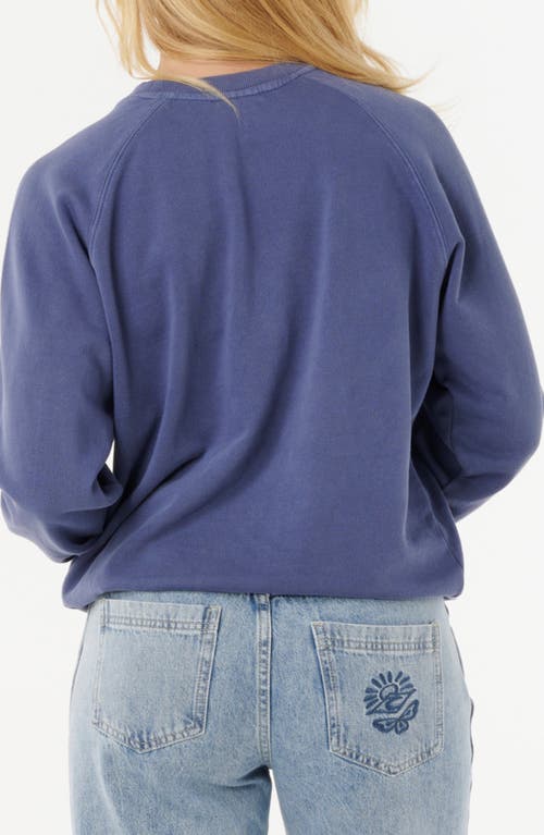 Rip Curl Surf Dept. Cotton Graphic Sweatshirt In Blue