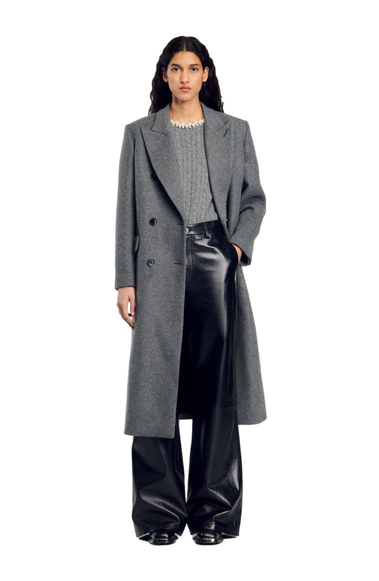 SANDRO Cable knit sweater, Alternate, color, 