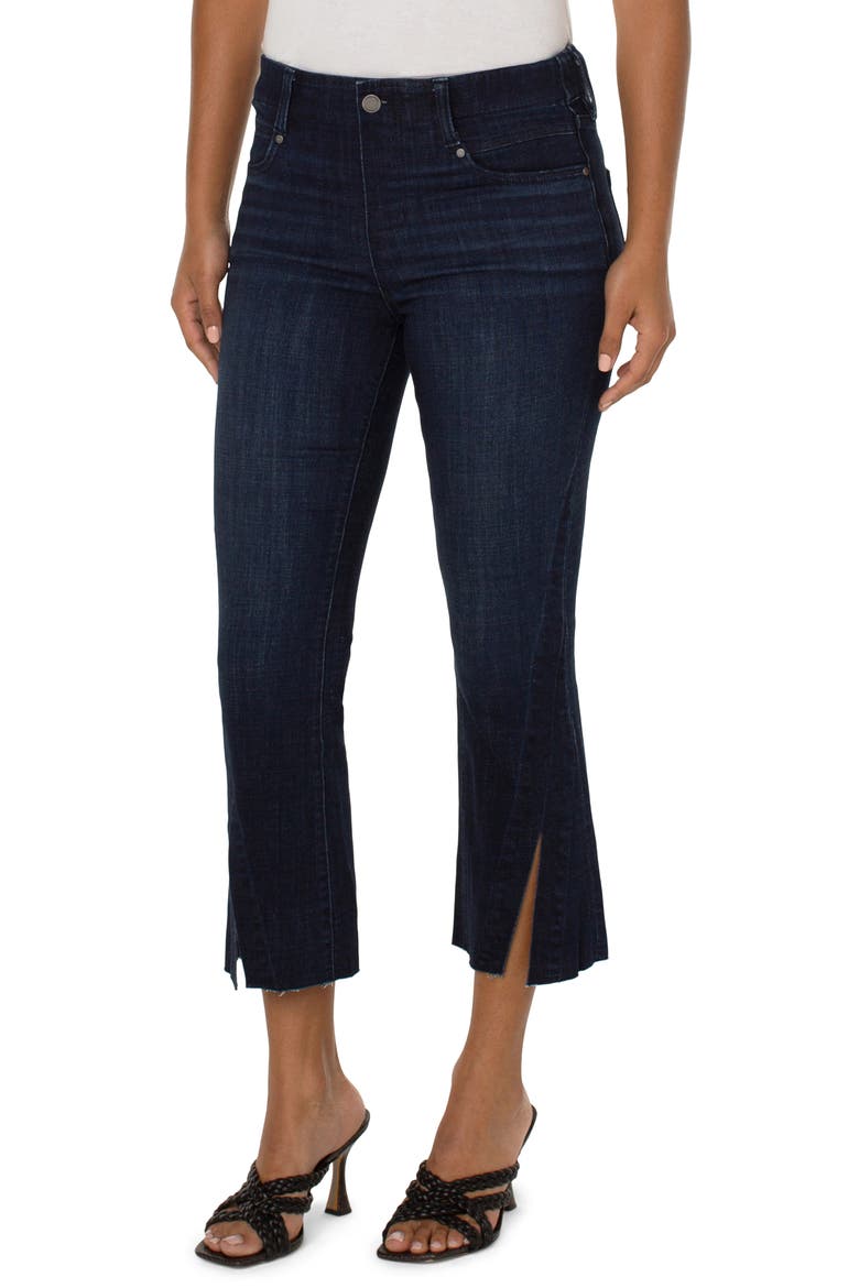 Gia Glider Pull-On Twisted Seam Crop Flare Jeans, Alternate, color, COLUMBIA