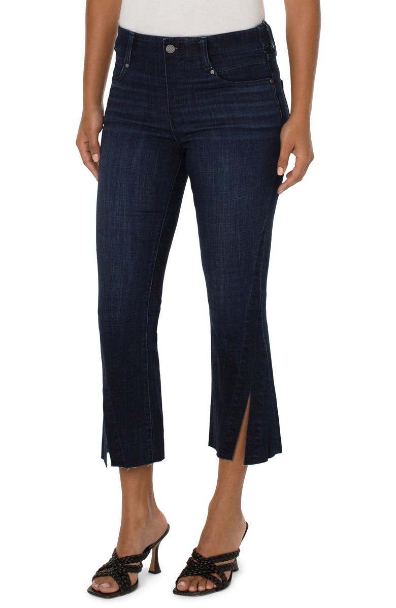 Liverpool Los Angeles Gia Glider Pull-On Twisted Seam Crop Flare Jeans, Alternate, color, 