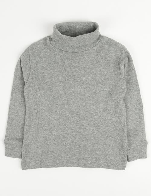 Leveret Kids Turtleneck, 100% Cotton, Solid Colors In Gray