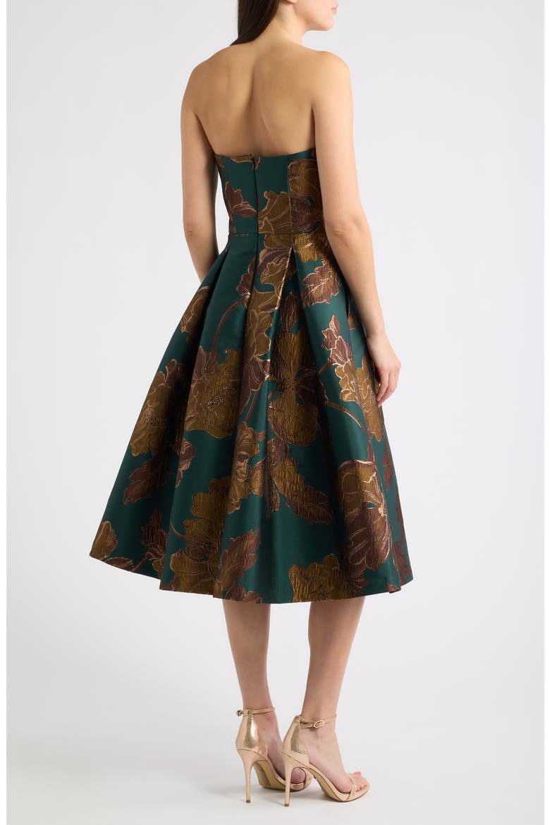 Strapless Midi Dress, Alternate, color, HUN