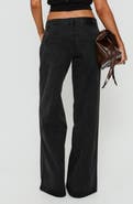 Princess Polly Picco Ultra Low Rise Wide Leg Jeans