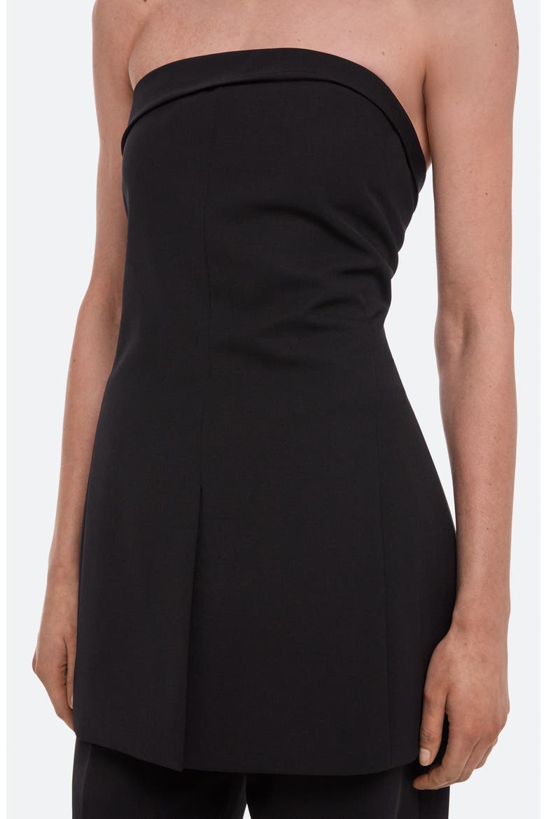 Strapless Blazer Top, Alternate, color, BLACK
