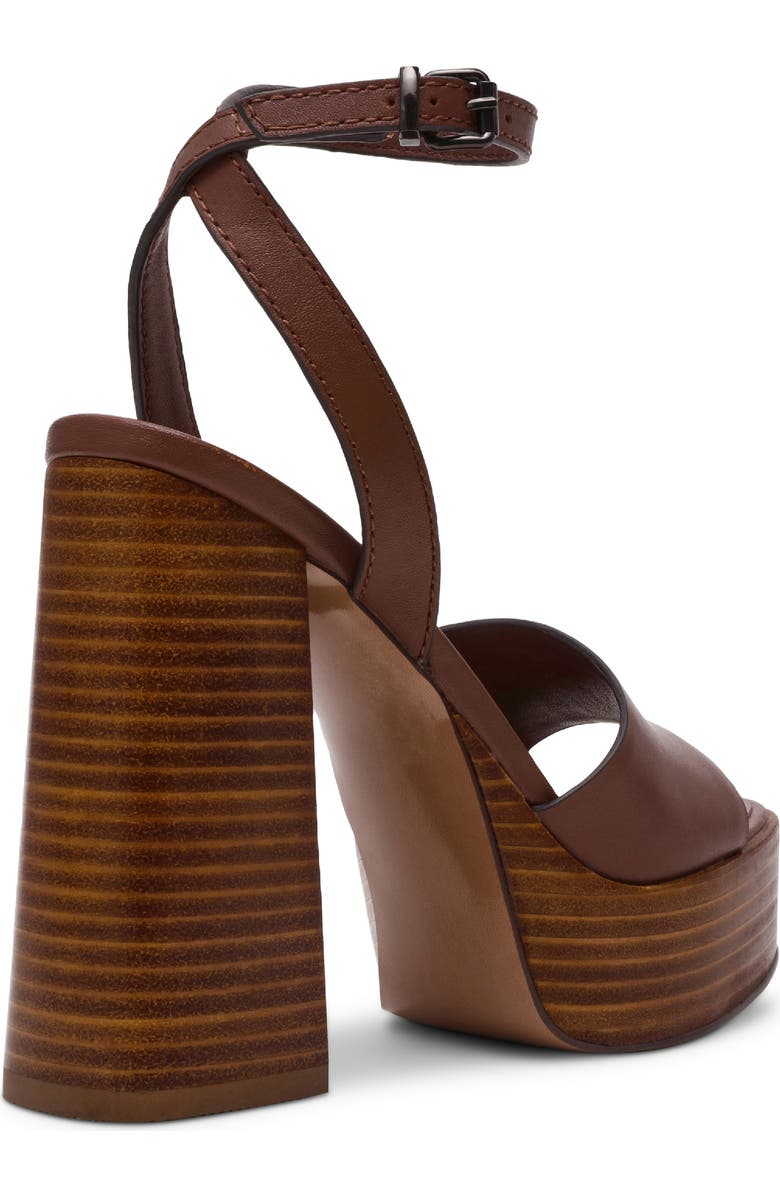 Steve Madden Floria Platform Ankle Strap Sandal, Alternate, color, Brown Leather