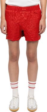 Zadig & Voltaire Pax Crumpled Leather Shorts