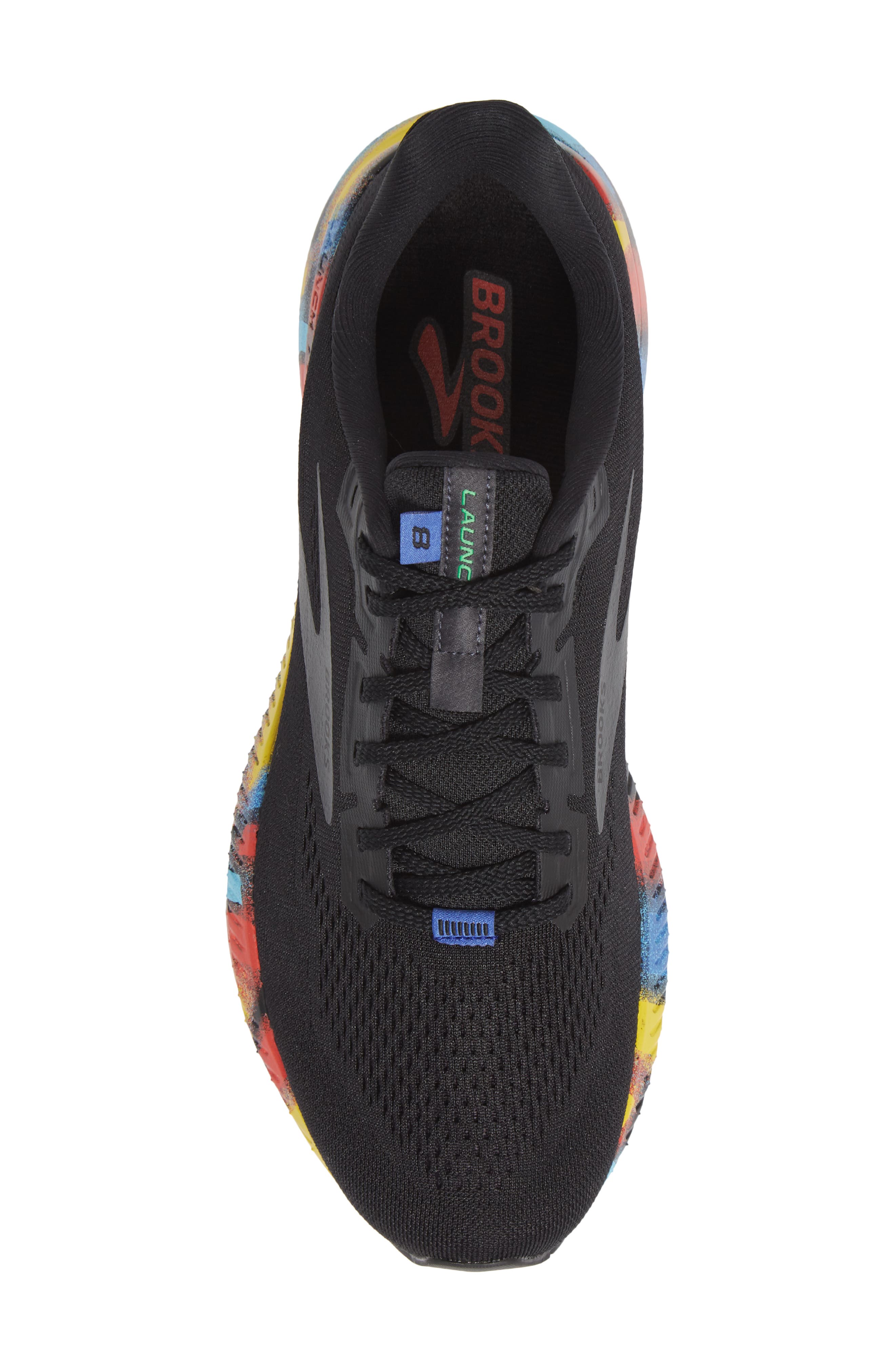 Launch 8 Running Shoe, Alternate, color, BLACK/ RED/ BLUE