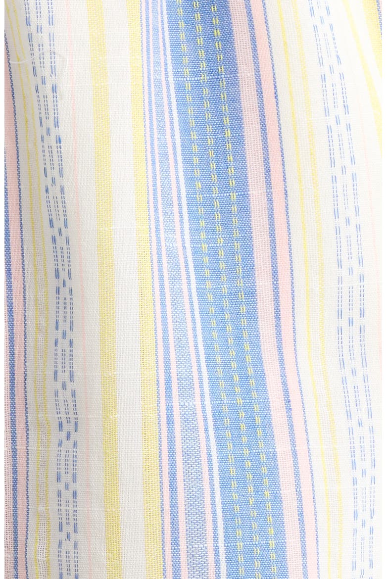 Vexie Striped High Waisted Shorts, Alternate, color, BLUE-MULTI