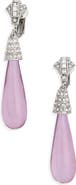 Kenneth Jay Lane Crystal Encrusted Clip Earrings