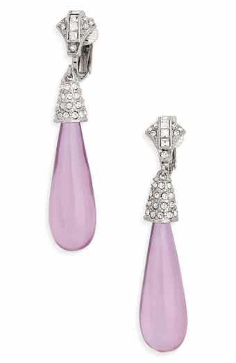 Kenneth Jay Lane Crystal Encrusted Clip Earrings