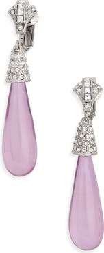 Kenneth Jay Lane Crystal Encrusted Clip Earrings