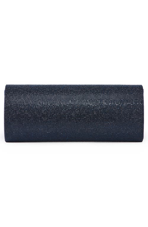 Lady Couture Radiant Rhinestone Clutch In Navy