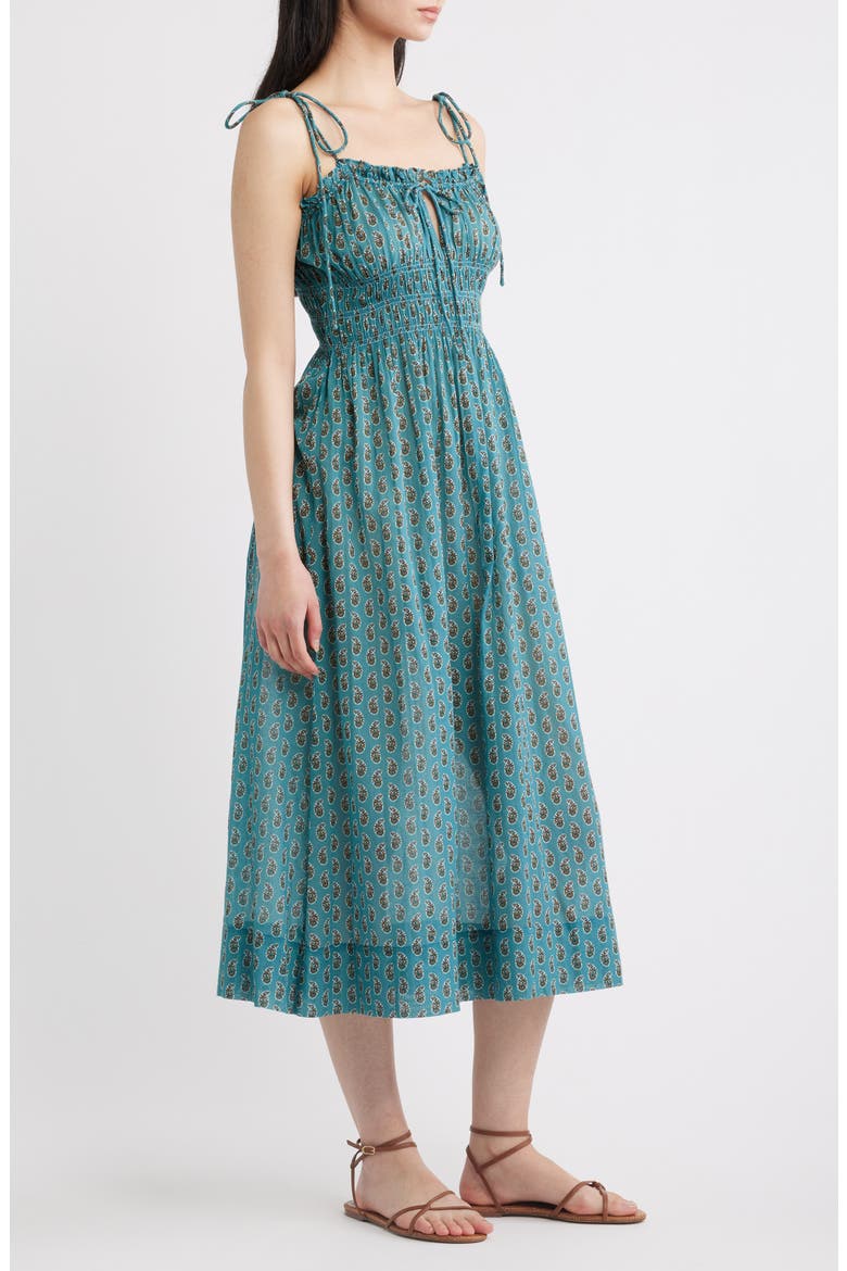 Rhoda Cotton Midi Dress, Alternate, color, ALBA PAISLEY
