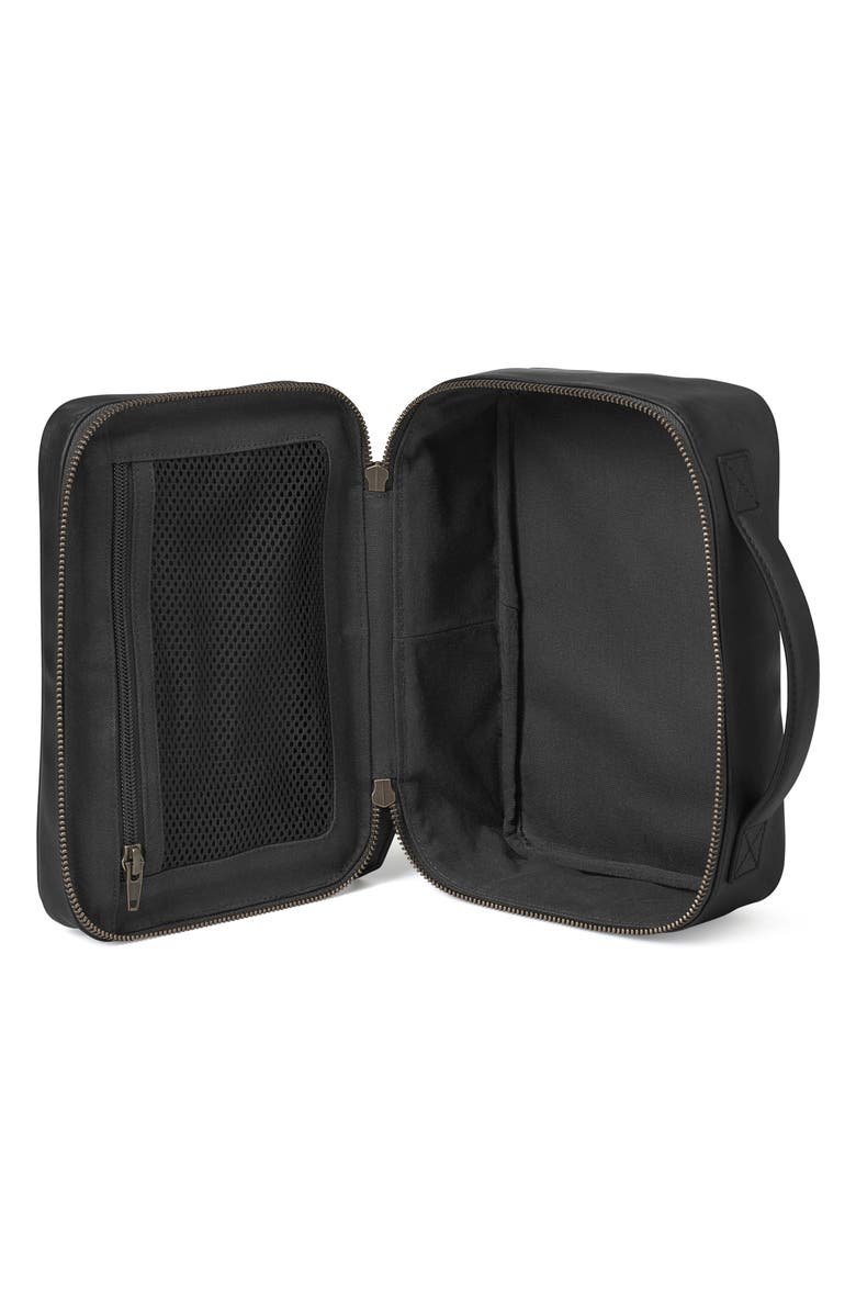 Johnston & Murphy Rhodes Leather Dopp Kit, Alternate, color, Black Full Grain