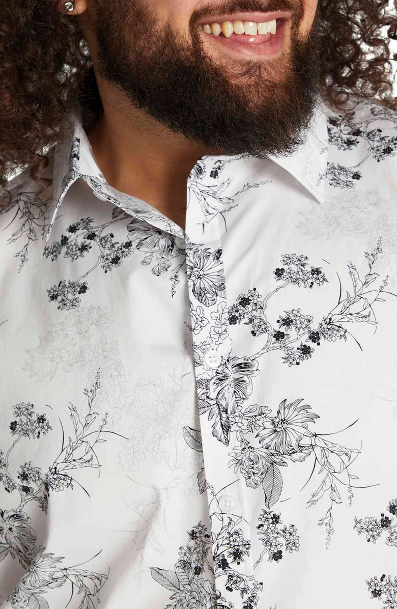 Johnny Bigg Ritchie Floral Short Sleeve Stretch Button-Up Shirt, Alternate, color,