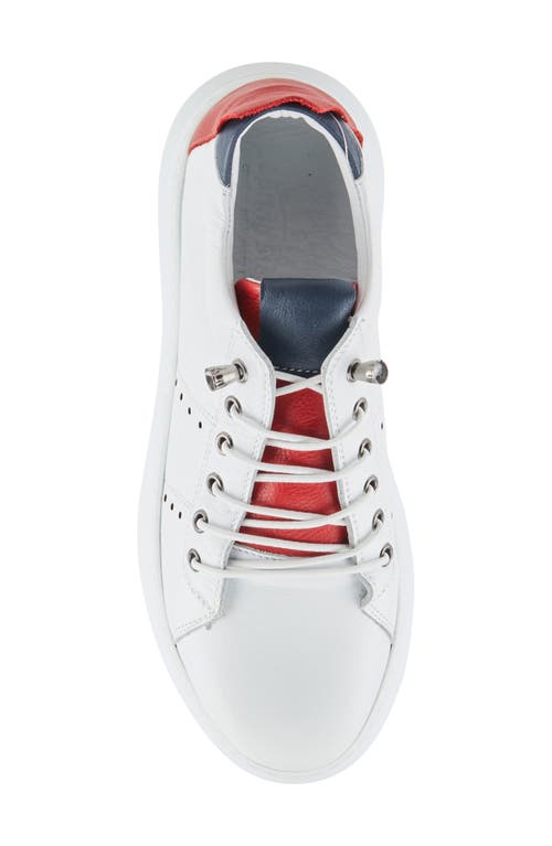 Spring Step France Sneaker In Red Multi