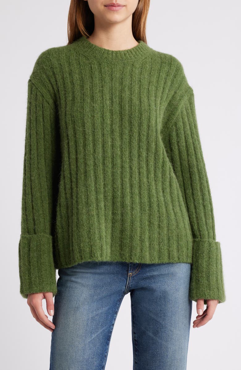 rag & bone Stassi Rib Alpaca & Wool & Blend Sweater, Main, color, 