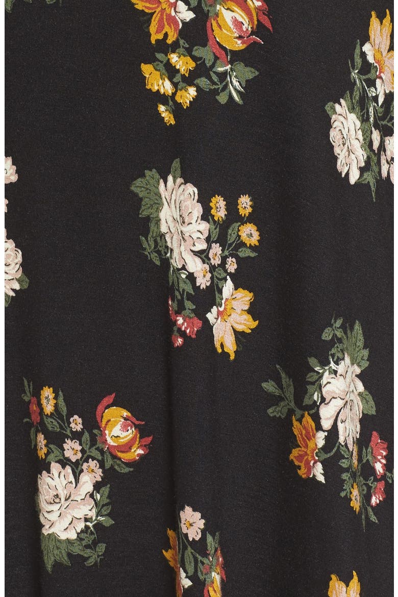 Mock Neck Knit Shift Dress, Alternate, color, BLACK/GOLD