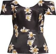 Emilia Wickstead Souline Festive Lilies Peplum Top