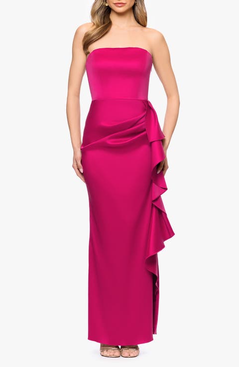 Stretch Mikado Column Gown