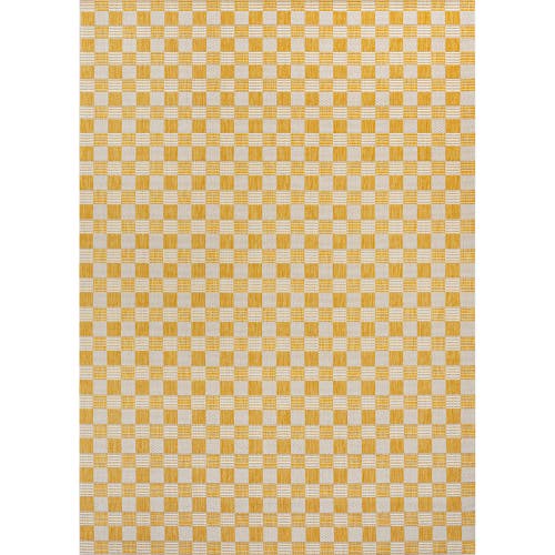 Jonathan Y Aimee Traditional Cottage Checkerboard Indoor/outdoor Area Rug In Yellow/cream