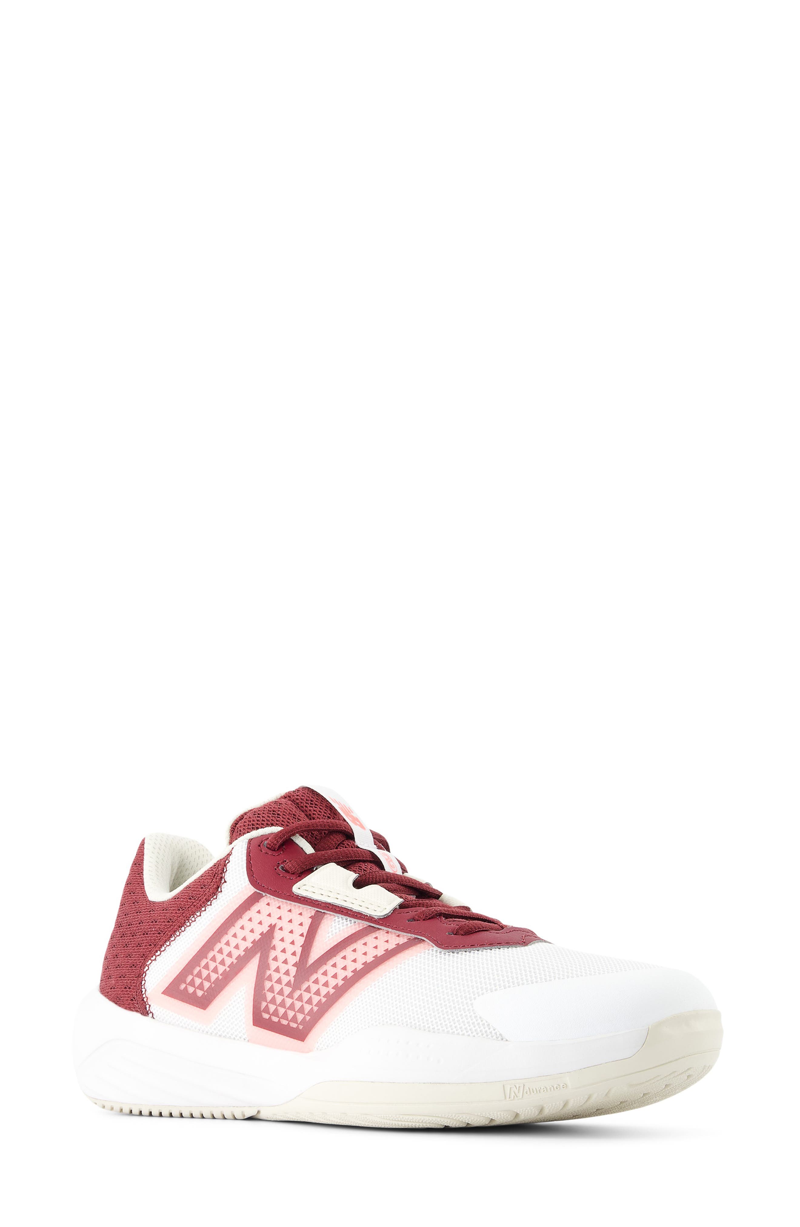 New Balance 696 Sneaker - Multiple Widths Available, Main, color, White/ Monarch Burgundy