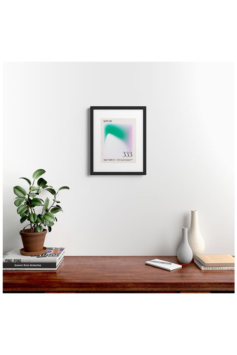 'Angel Numbers' by Mambo Art Studio Framed Wall Art, Alternate, color, BEIGE