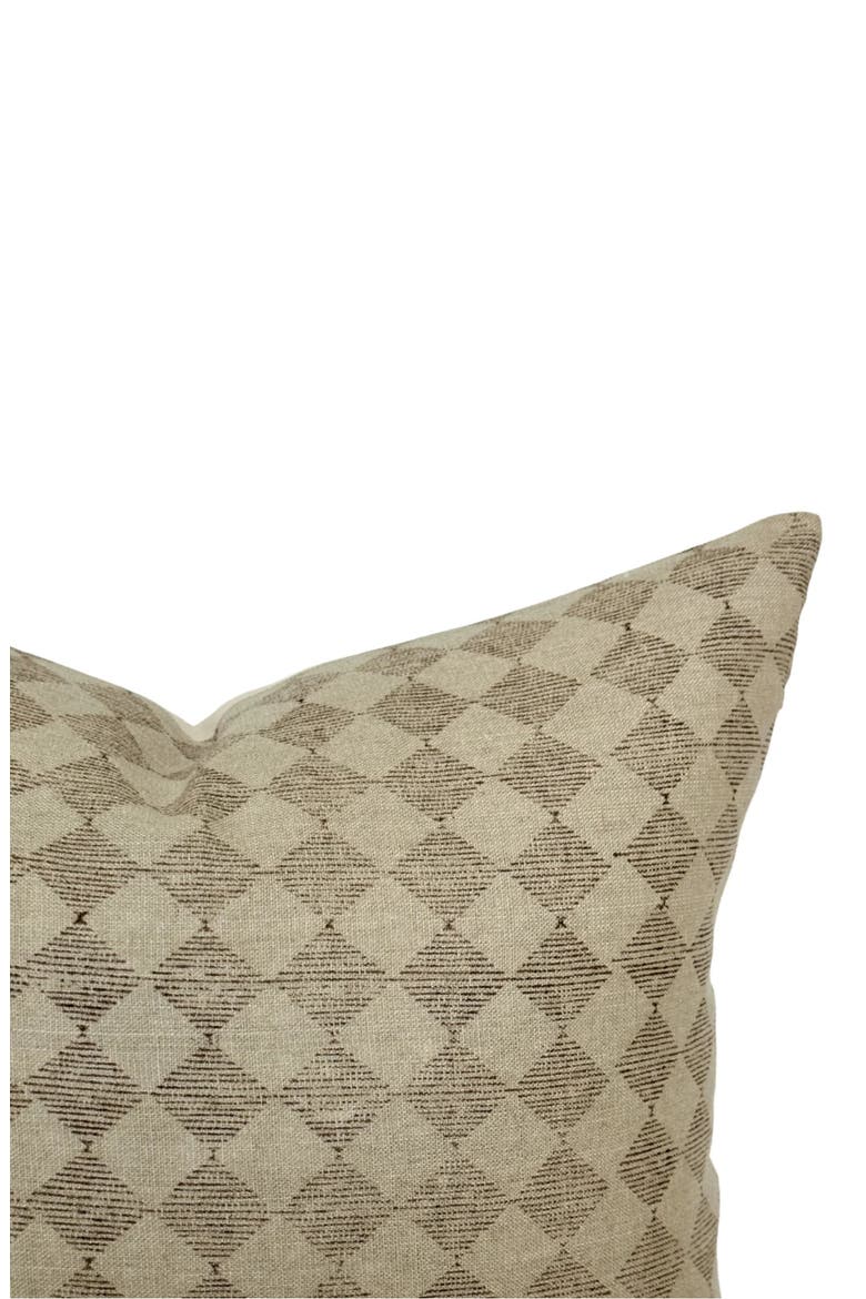 Dane Brown Checkered Diamond Pillow Cover, Alternate, color, Brown
