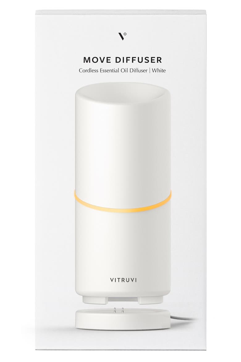 Move Cordless Essential Oil Diffuser, Alternate, color, WHITE