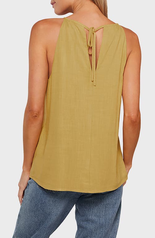 Matty M . Laruen Pleated Tank Top In Green