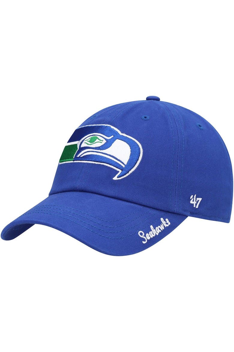 Women's '47 Royal Seattle Seahawks Miata Clean Up Legacy Adjustable Hat, Main, color, Royal