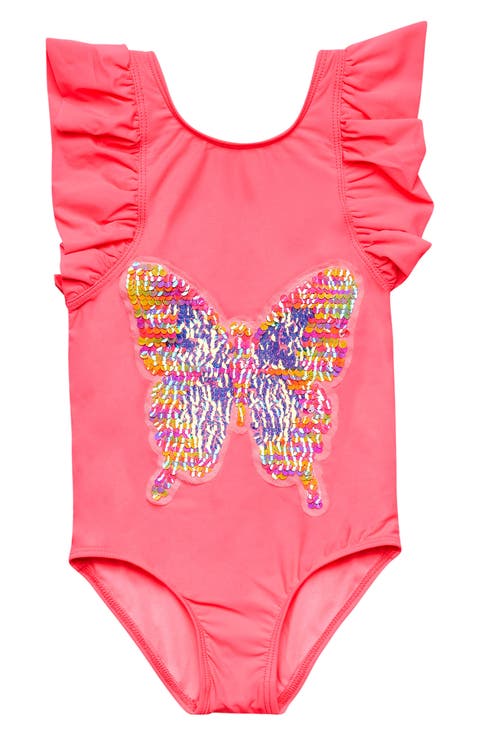 Kids' Sequin Butterfly One-Piece Swimsuit (Toddler & Little Kid)