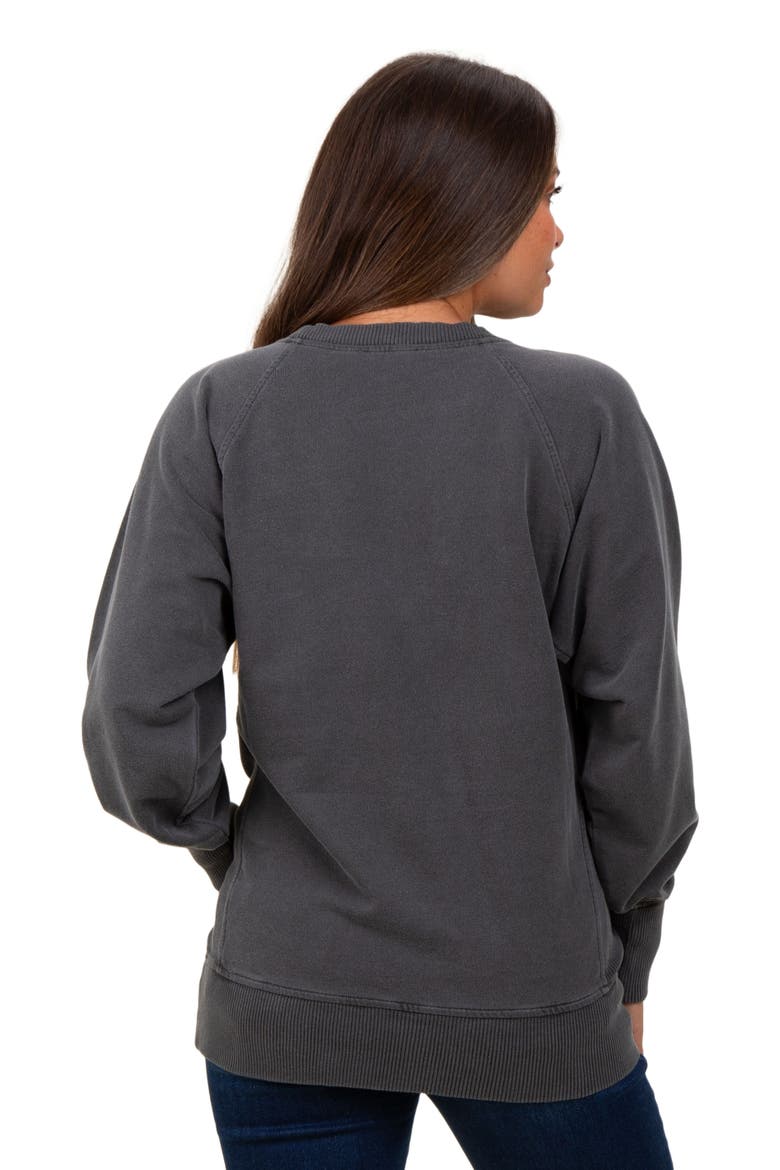 Vintage Wash French Terry Pullover, Alternate, color, Charcoal Grey