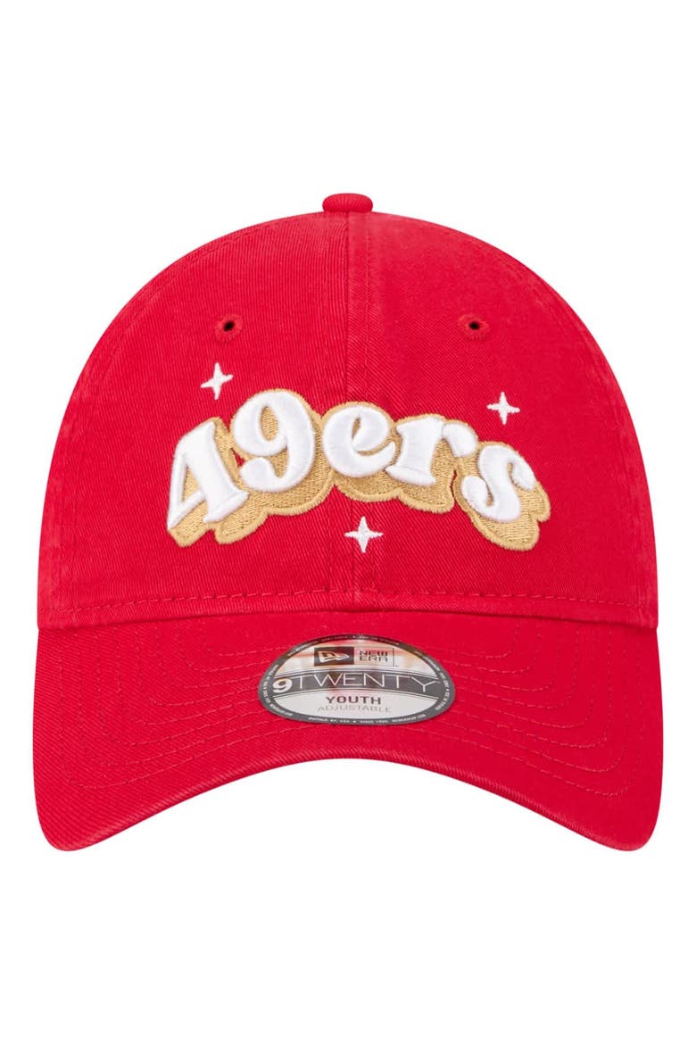 Girls Youth New Era  Scarlet San Francisco 49ers Cheer 9TWENTY Adjustable Hat, Alternate, color, Scarlet