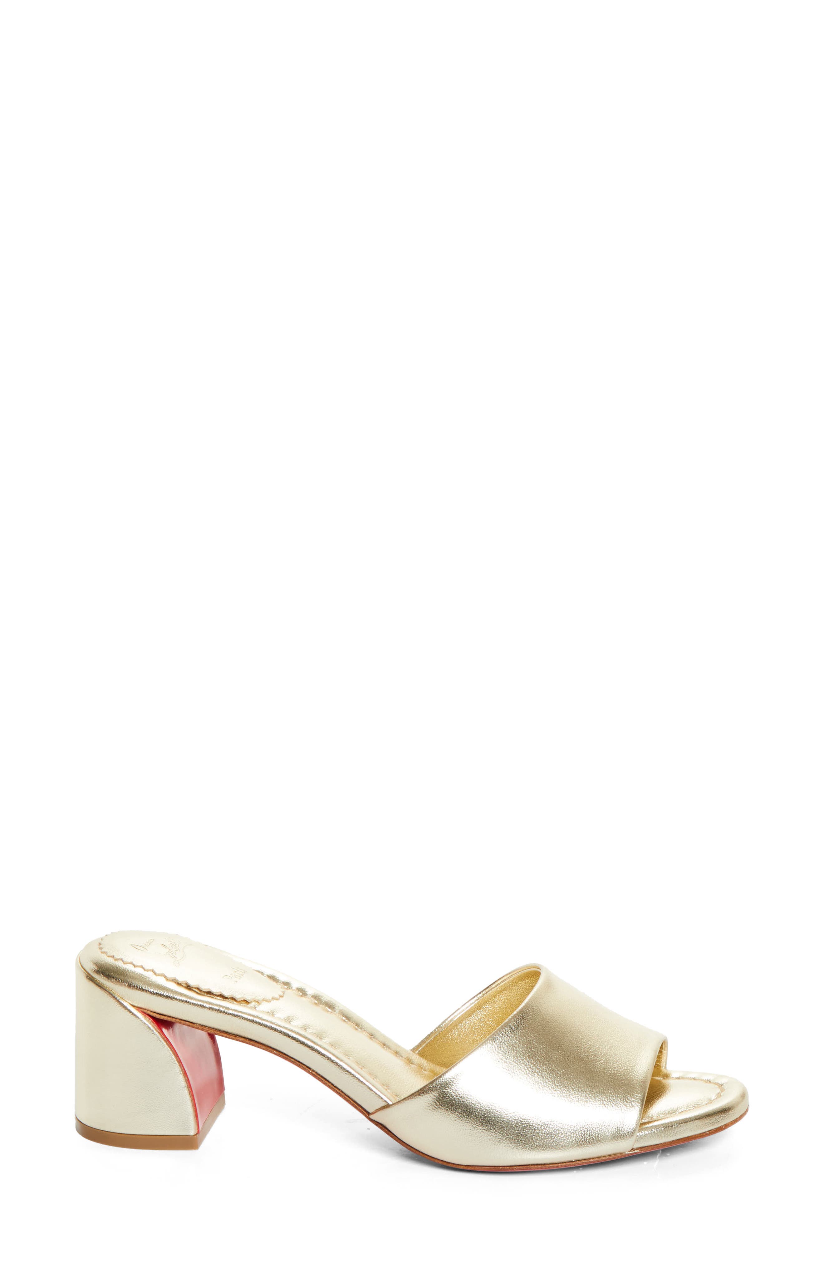 Christian Louboutin Jane Slide Sandal, Alternate, color, Platine/ Platine