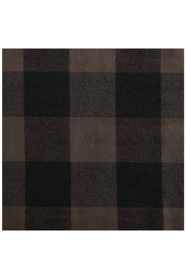 Cabin Plaid Faux Shearling Throw Blanket, Alternate, color, BROWN