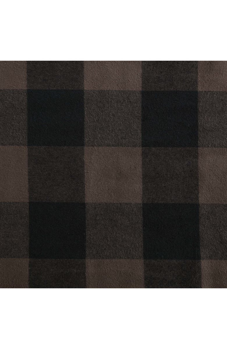 Eddie Bauer Cabin Plaid Faux Shearling Throw Blanket, Alternate, color, Brown