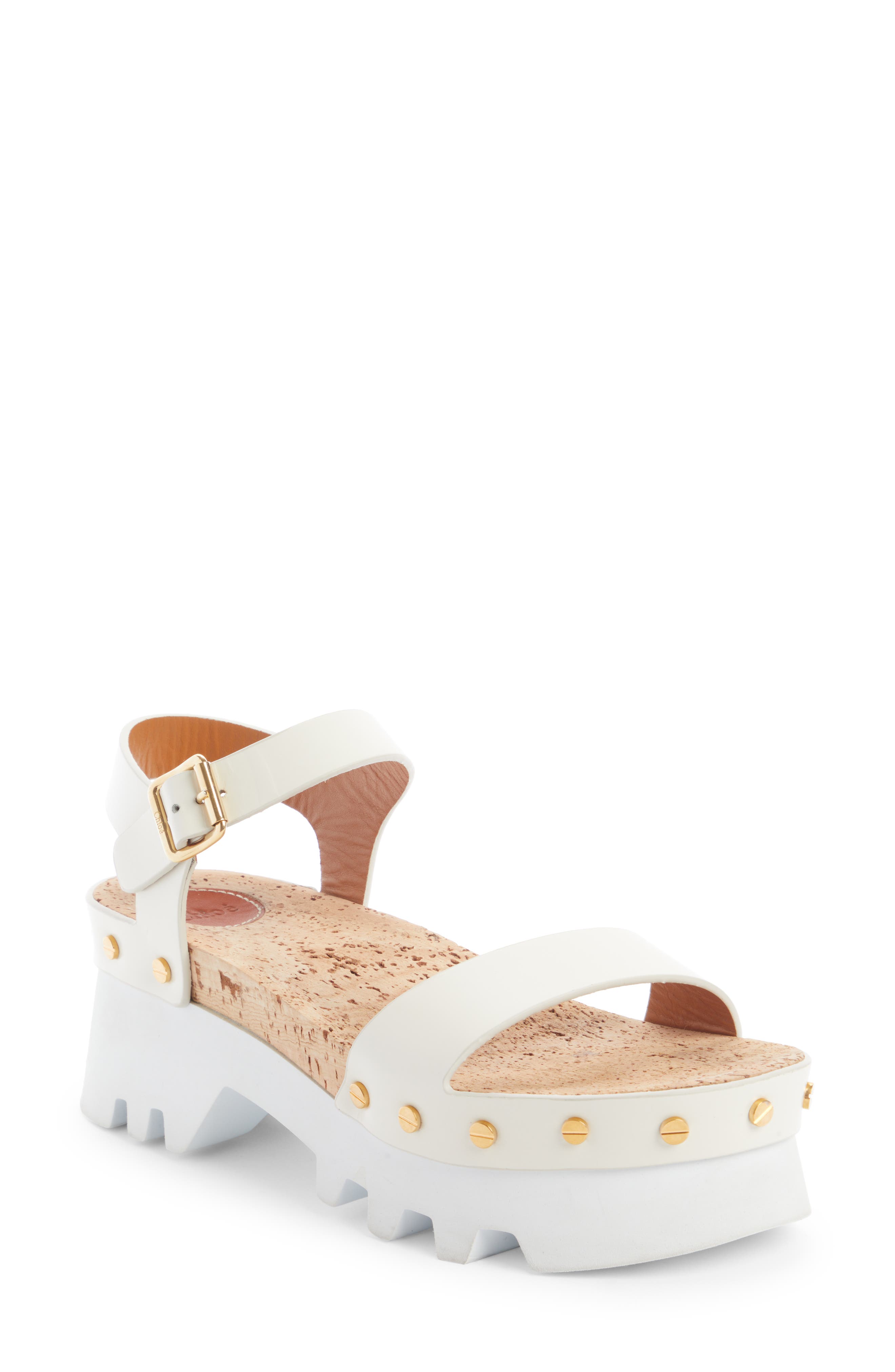 Owena Quarter Strap Platform Sandal, Main, color, CLOUDY WHITE