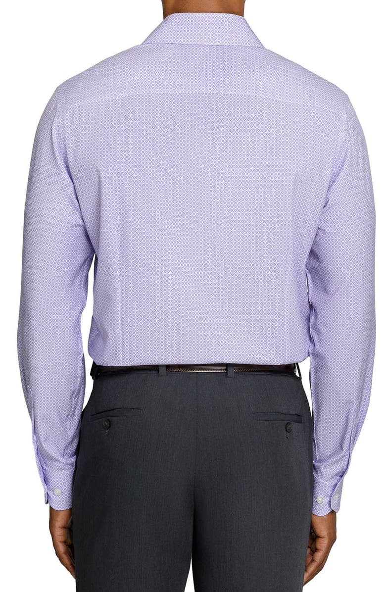 W.R.K Round Geo Print Performance Dress Shirt, Alternate, color, White/ Purple