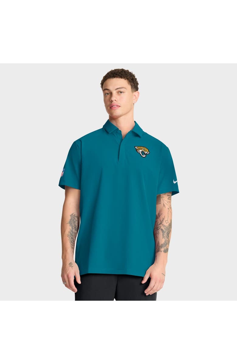 Nike Men's Nike Teal Jacksonville Jaguars Sideline City Pride Woven Performance Polo, Alternate, color, Teal
