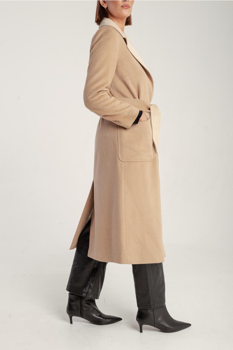 Cashmere Belted Wrap Coat, Alternate, color, V1_camel_cream