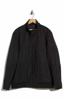 Faux Shearling Lined Microfiber Jacket