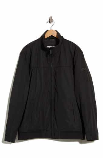 Faux Shearling Lined Microfiber Jacket